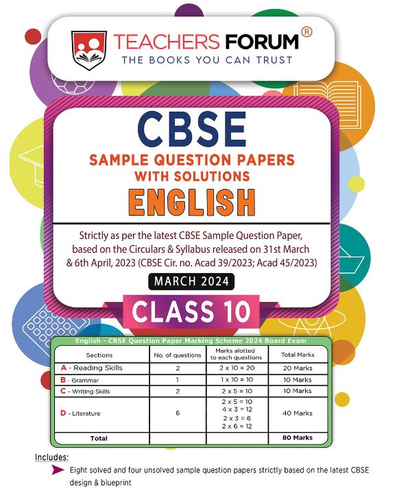 Teachers Forum CBSE Sample Question Papers Class 10 English (For 2024 Exam)